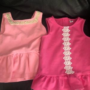 2 Janie and jack peplum shirts